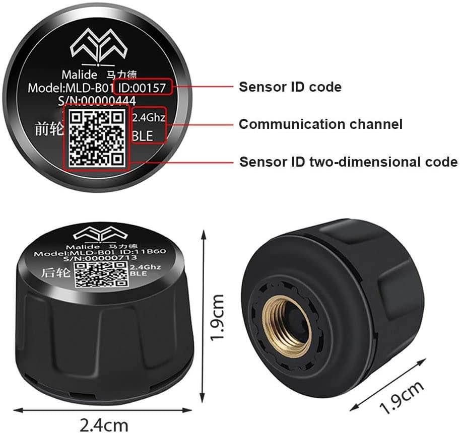 [簡約・清晰・精準] 藍芽軚壓監察系統 Malide #Bluetooth #軚壓計 #胎壓計 #胎壓器 #TPMS